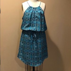 Blouson Keyhole Mini Dress